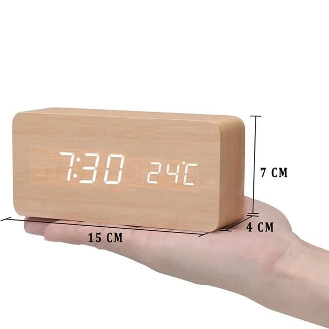 TEMPTICK – LED-vækkeur med temperaturvisning