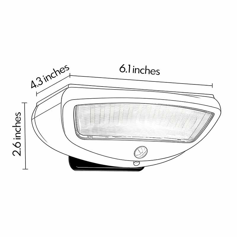 DUSKHALO – Lampade solari da parete curve con comodo rilevamento del movimento