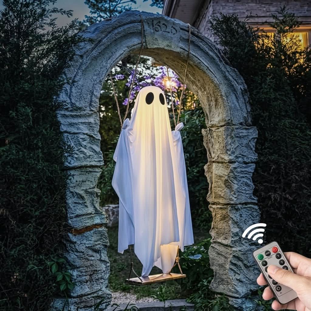 GHOSTSWAY – Leuchtende Geisterschaukel für schaurige Außendekoration