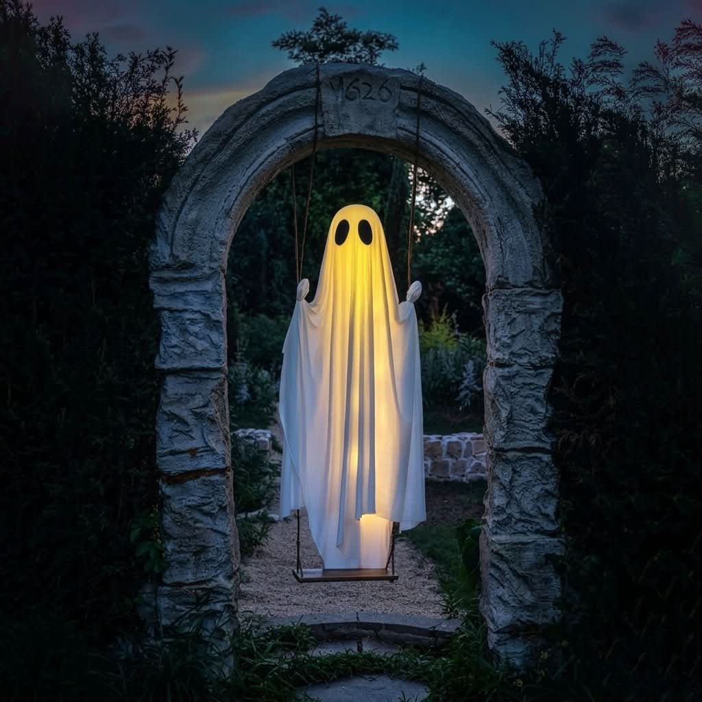 GHOSTSWAY – Leuchtende Geisterschaukel für schaurige Außendekoration