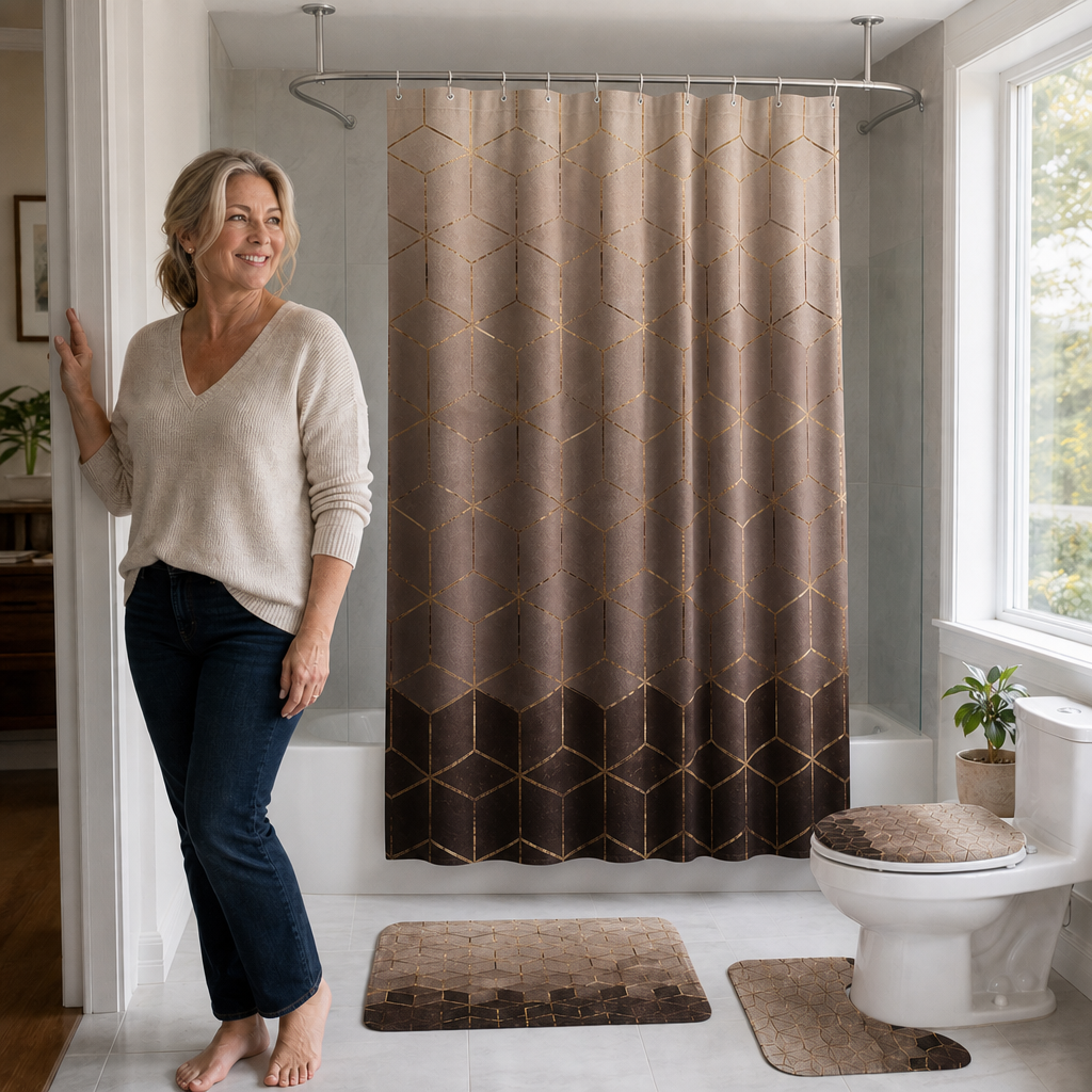 MARESSA – Marble Print Waterproof Top for Refined Outdoor Style