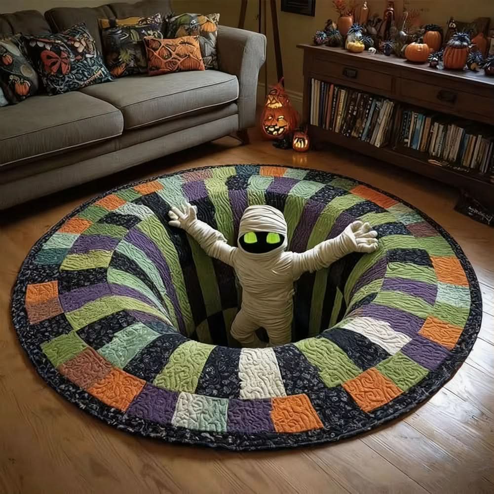VOIDSPIRA – 3D Vortex Halloween Rug with Haunting Depth