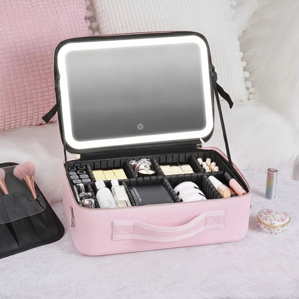 GLOWTOTE – LED Mirror Cosmetic Bag for Organized Beauty Essentials