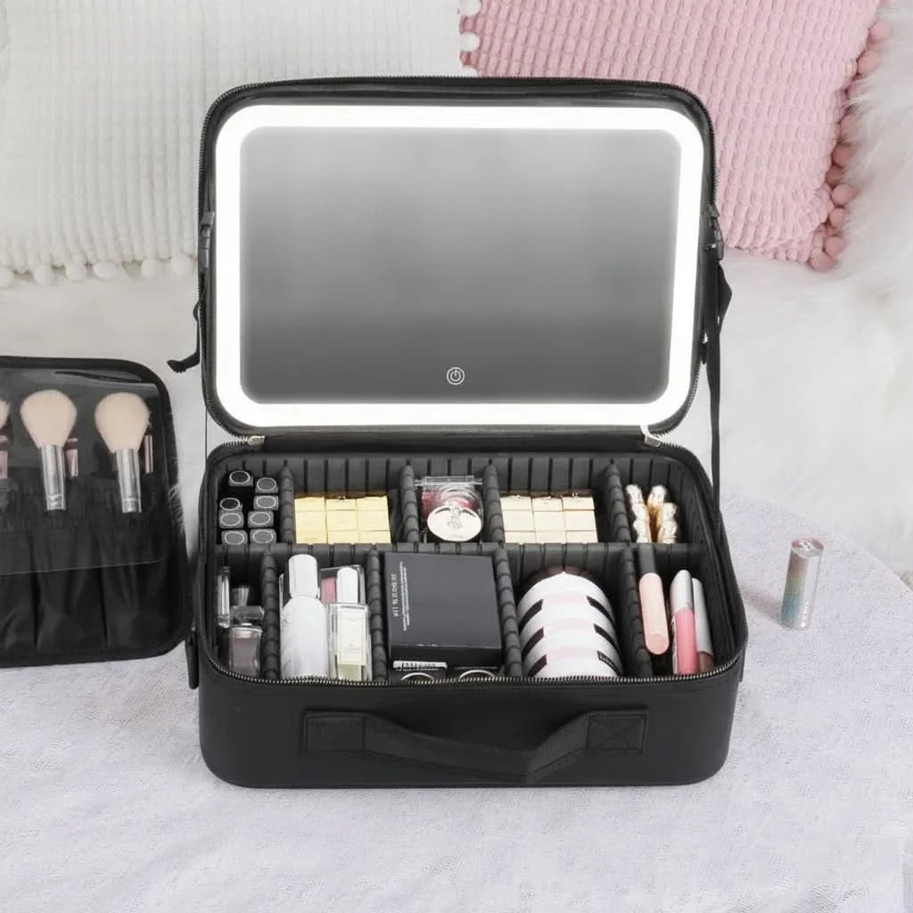 GLOWTOTE – LED Mirror Cosmetic Bag for Organized Beauty Essentials