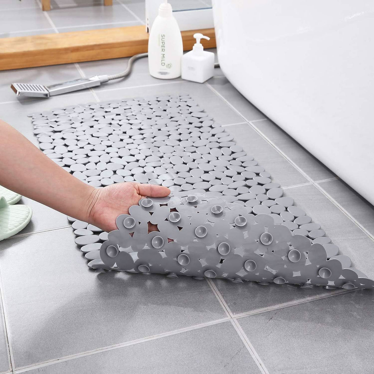 ZENSTONEA – Textured Bathroom Mat for Soothing Foot Comfort