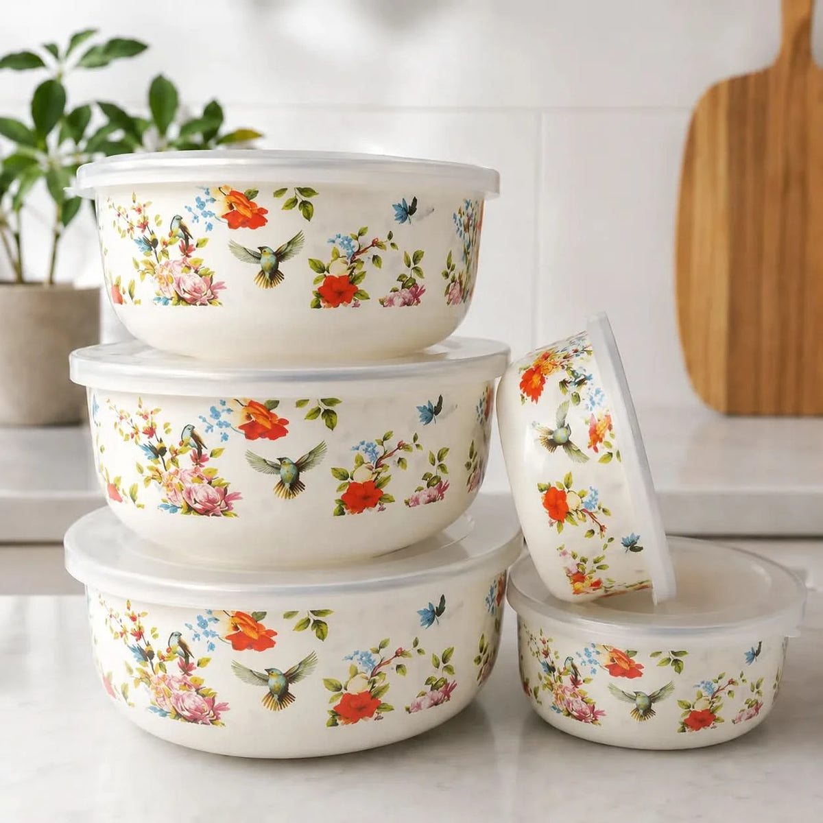 STORELLE – Bowl Storage Set with Lids for Everyday Convenience