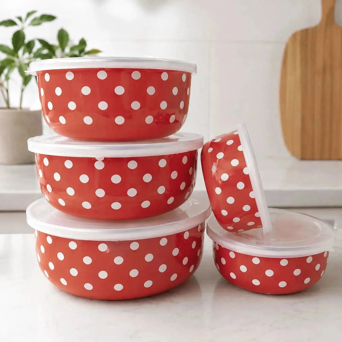 STORELLE – Bowl Storage Set with Lids for Everyday Convenience
