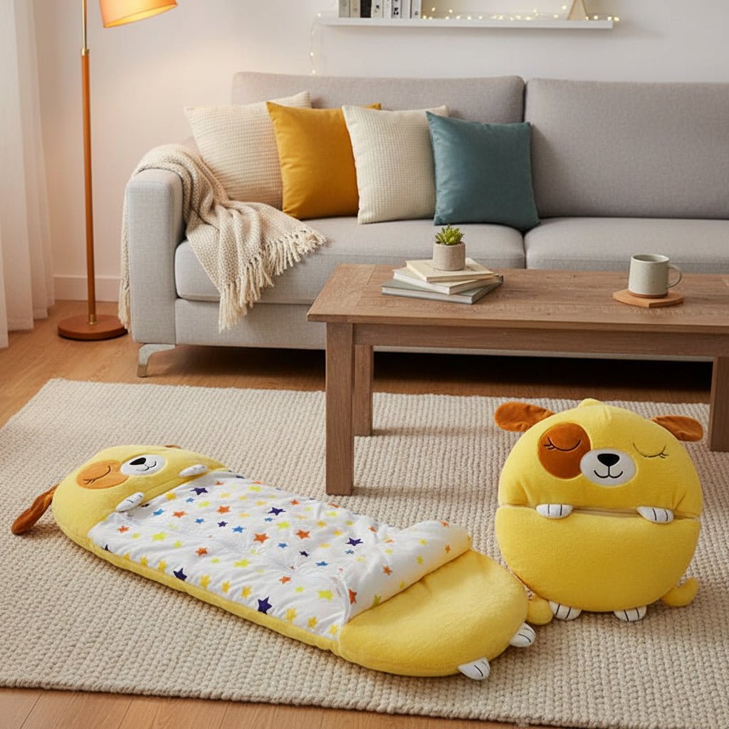 SNUGGLEBUDDY – 2-in-1 Plush Toy Sleeping Bag for Kids