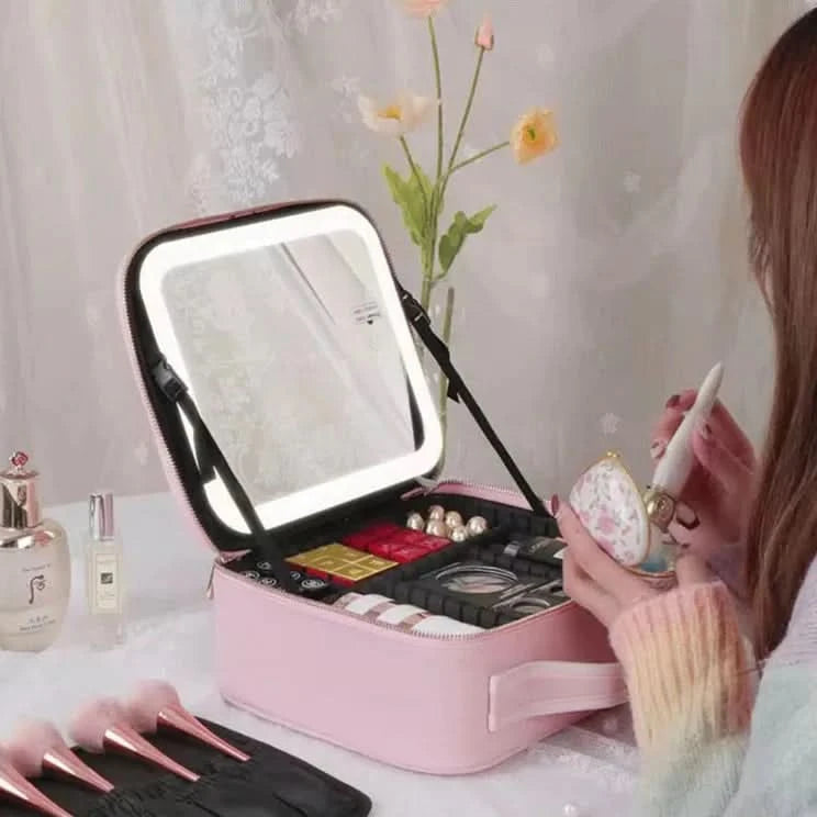 GLOWTOTE – LED Mirror Cosmetic Bag for Organized Beauty Essentials