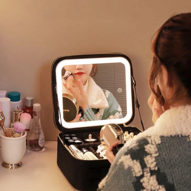 GLOWTOTE – LED Mirror Cosmetic Bag for Organized Beauty Essentials