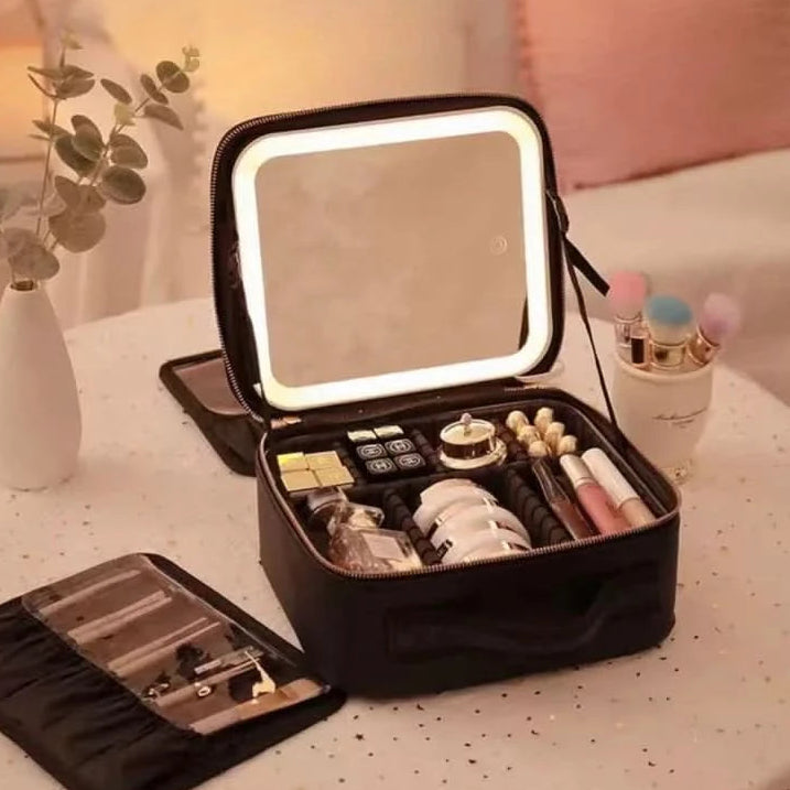 GLOWTOTE – LED Mirror Cosmetic Bag for Organized Beauty Essentials