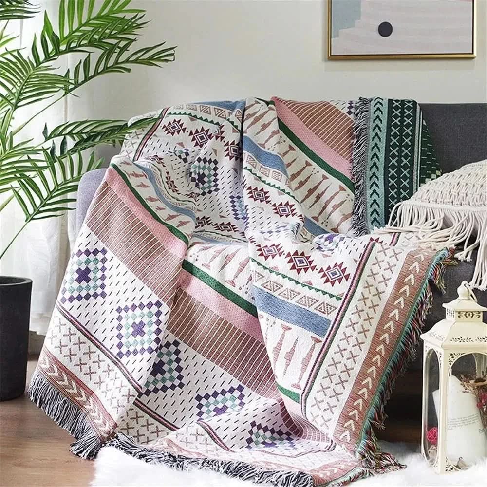 FRINGZELIXA – Ριχτάρι Boho με σχέδια για ξεχωριστή διακόσμηση καναπέ