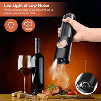 GRINDORA – Rechargeable Electric Salt and Pepper Mill Set
