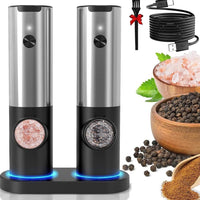 GRINDORA – Rechargeable Electric Salt and Pepper Mill Set