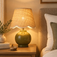 SHELLHALO – Scalloped Shade Table Lamp for Refined Home Ambiance