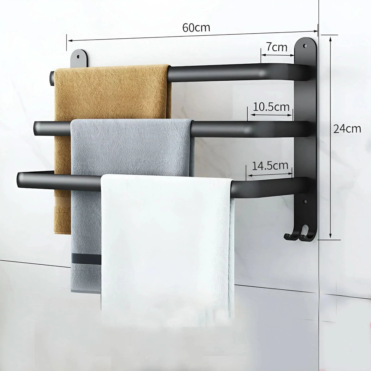 LINENHOLD – Wall-Mounted Towel Rack for Easy Bathroom Storage