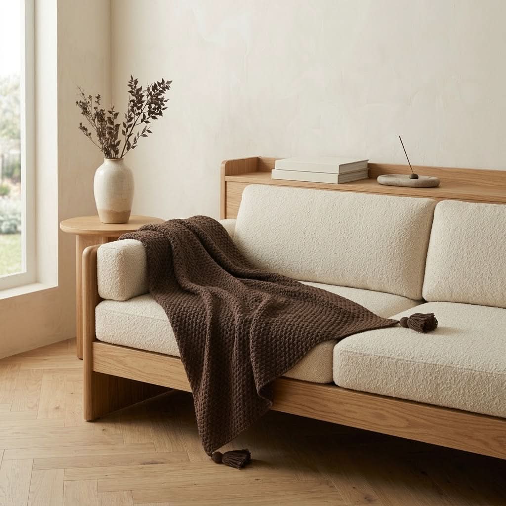 TASSELLOFT – Nordic Chunky Blanket for Cozy Layered Ambiance