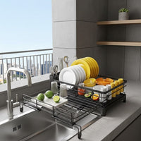 FLOWVA – Dish Drying Organizer with Practical Drip Tray Design