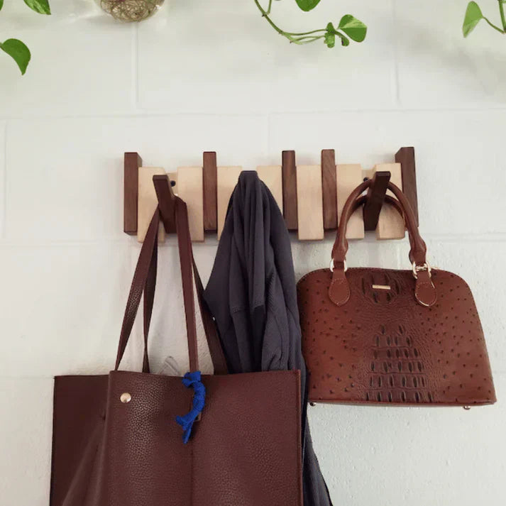 WOODHARM – Wooden Piano Coat Rack for Wall Storage